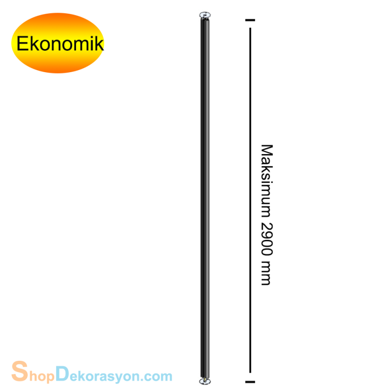 Zemin Tavan Arası Sıkıştırmalı Alüminyum Raf Dikmesi , BRONZ Eloksallı