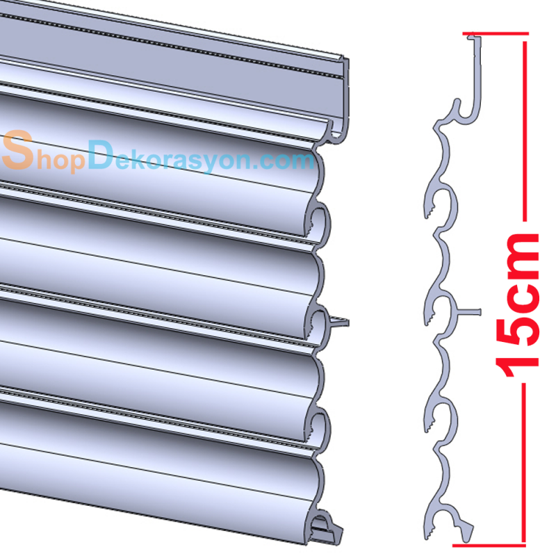 Dalgalı Alüminyum Eczane Raf Sistemi