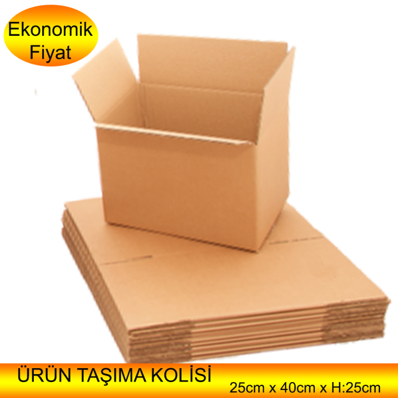 Uygun ve Ekonomik Fiyatlı Boş Karton Koli 400mm x 250mm x 250mm