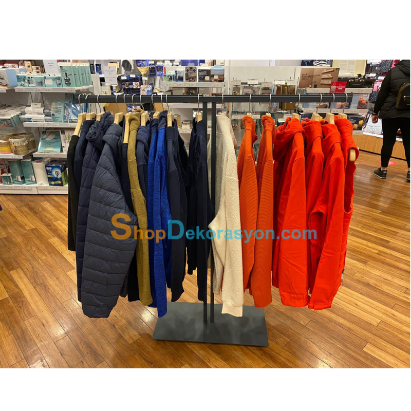 Mağaza Orta Elbise Askı Standı