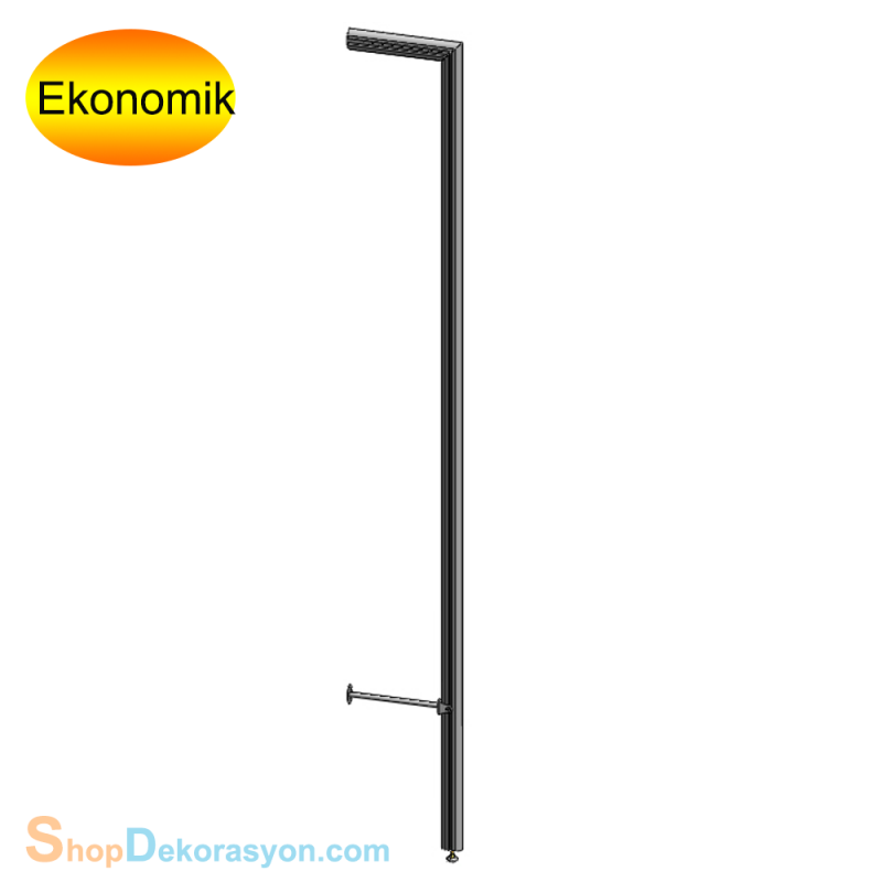 Duvar Raf Dikmesi F Tipi, Inox Eloksallı