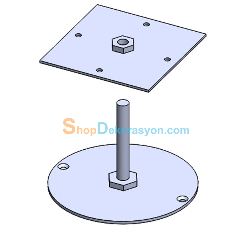 Ahşap Dikme Zemin Bağlantı Seti Ayağı