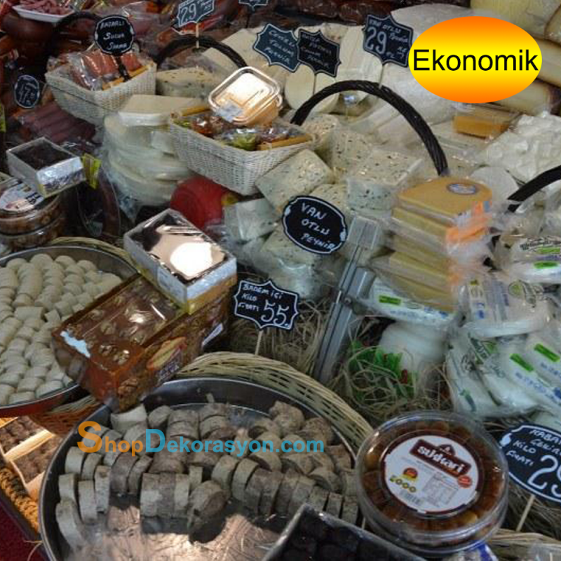 Bakliyat Ahşap Saplamalı Fiyatlık Etiketliği Elips