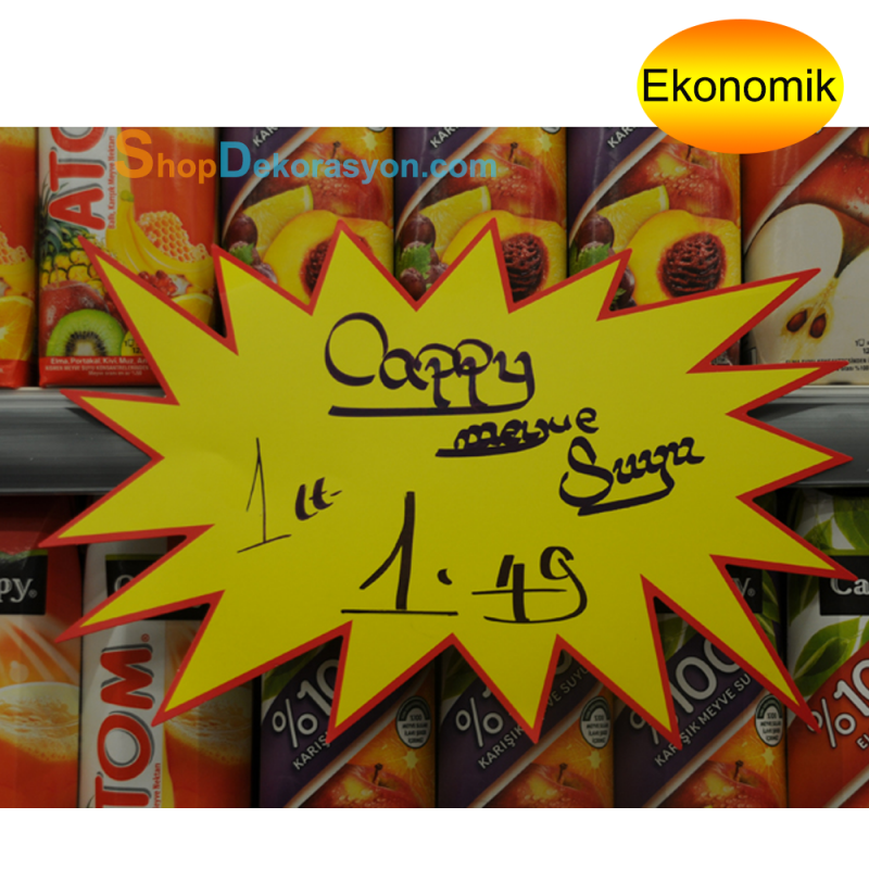 Yıldız Büyük Boy Fiyat Etiketliği