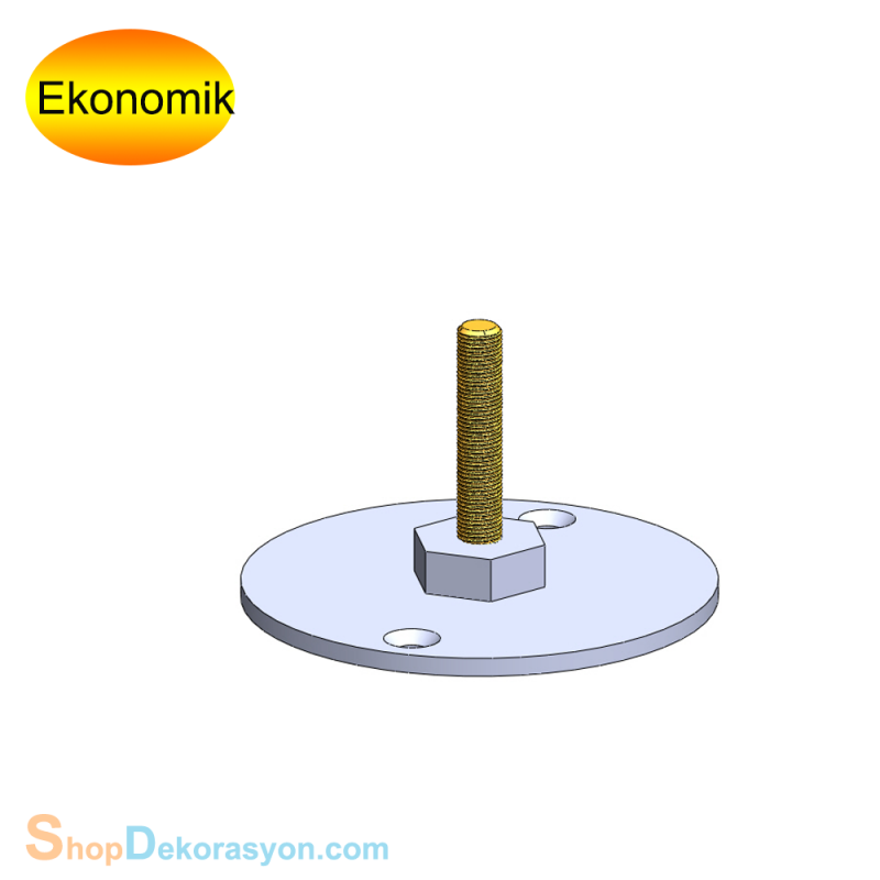 Alüminyum Profil Dikme Ayağı, Krom Kaplama