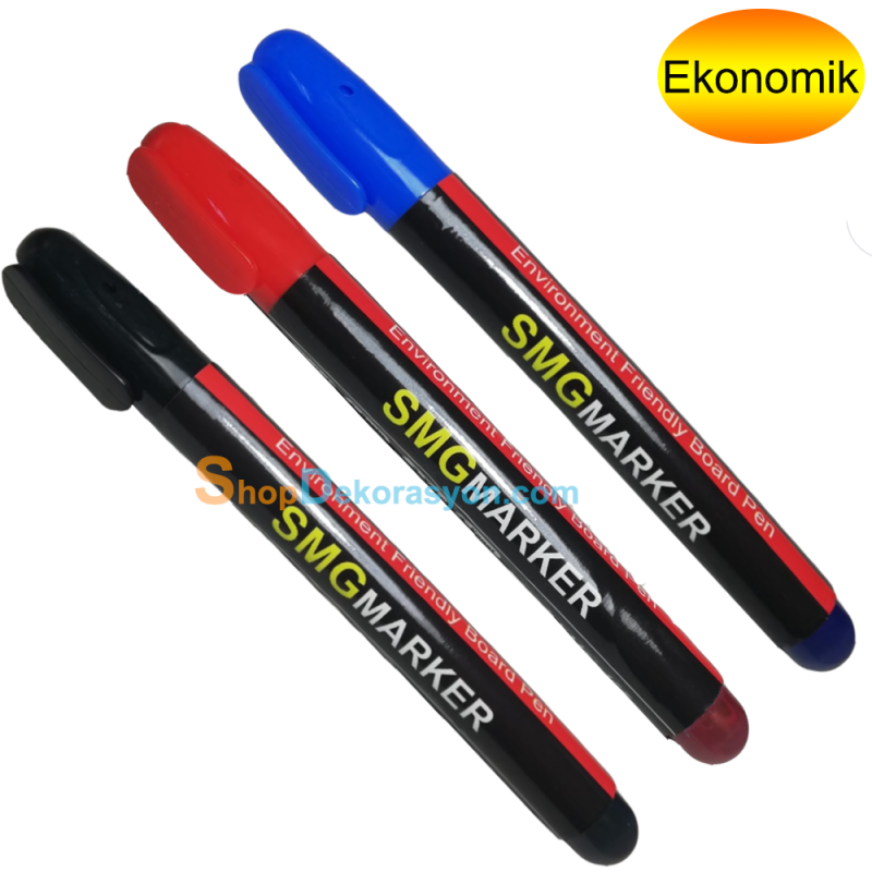 Keçeli Market Etiketi Kalemi, 3 lü Set