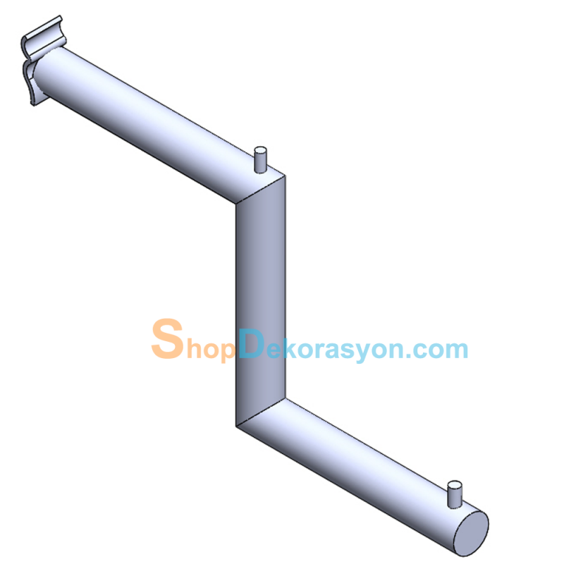Dalgalı Alüminyum Z Şeklinde Askılık Kolu Baston