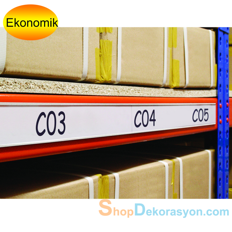 Yapışkanlı Raf Etiket Profil H:6cm L:50cm