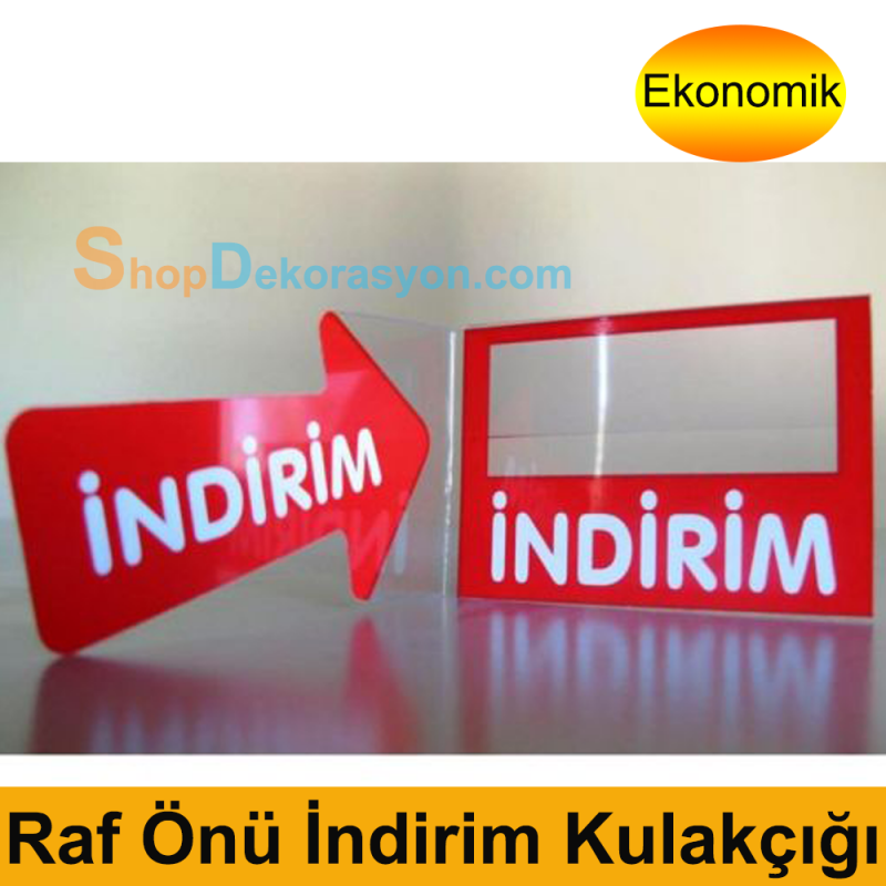 İndirim Raf Önü İkaz Kulakçığı Pvc
