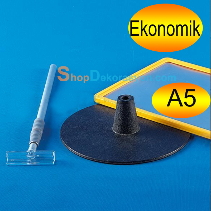 Ayaklı Etiketlik, A5 Plastik Çerçeve