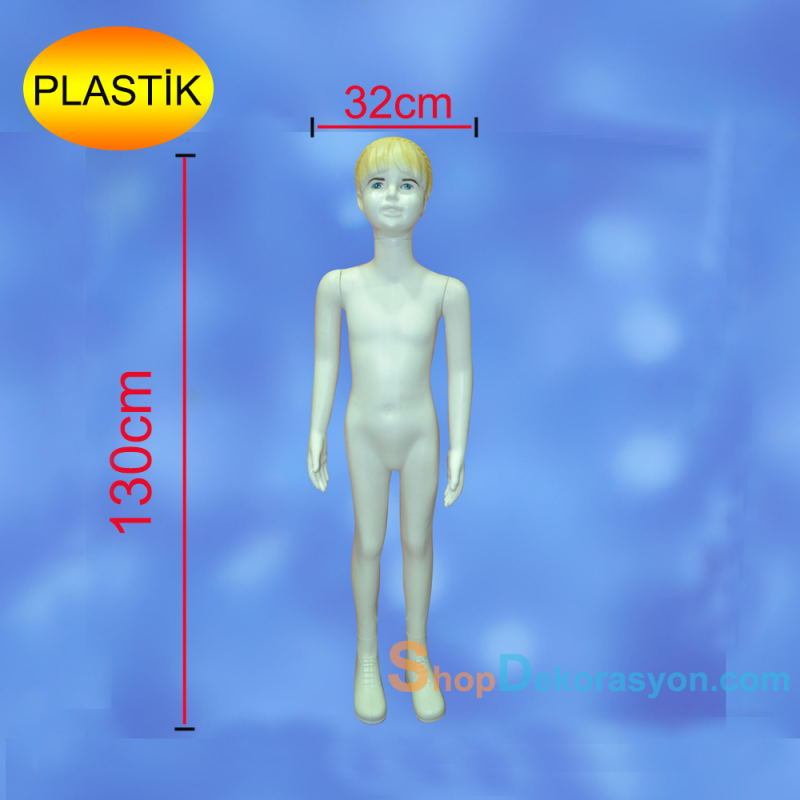 Plastik Kız Çocuk Boy Mankeni 7 - 9 Yaş