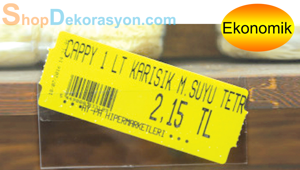 Yapışkanlı Etiketlik Şeffaf 40 mm x 100 mm