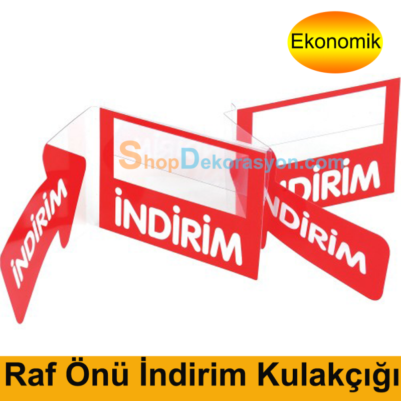 İndirim Raf Önü İkaz Kulakçığı Pvc