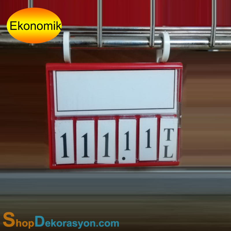 Market Reyonları Asmalı Çengelli Rakamlı Fiyat Kasetliği, Etiketlik, Küçük