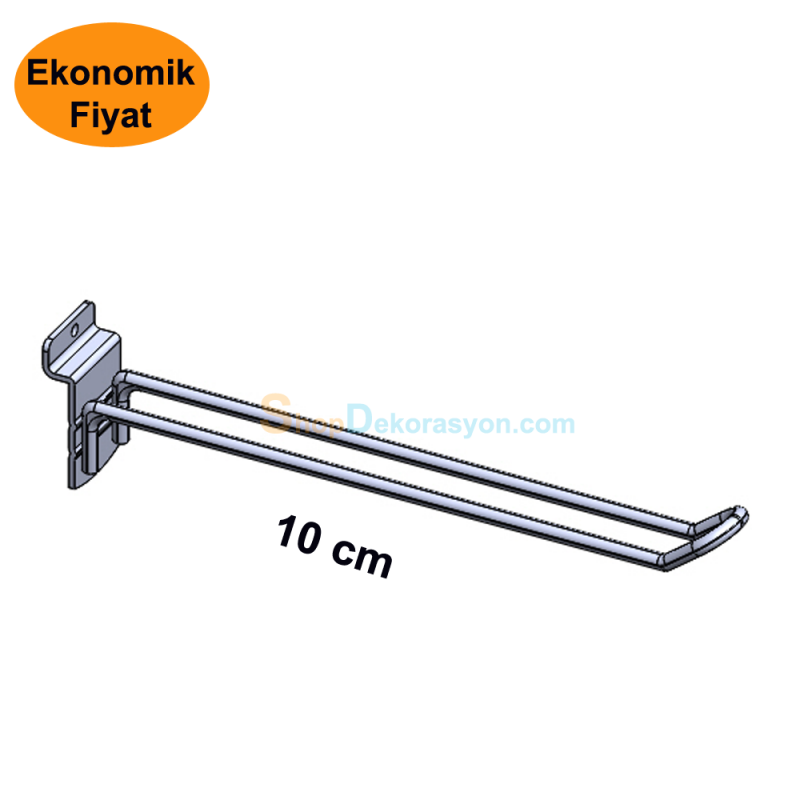 Kanallı Pano Çift Telli U Tipi Kanca  10cm