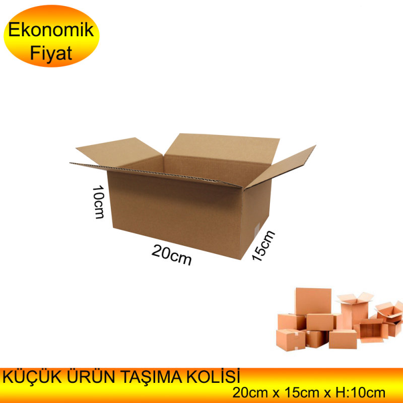 Küçük Karton Kutu, Küçük Boş Koli, En Küçük Boy Boş Koli 200mm x 150mm x 100mm