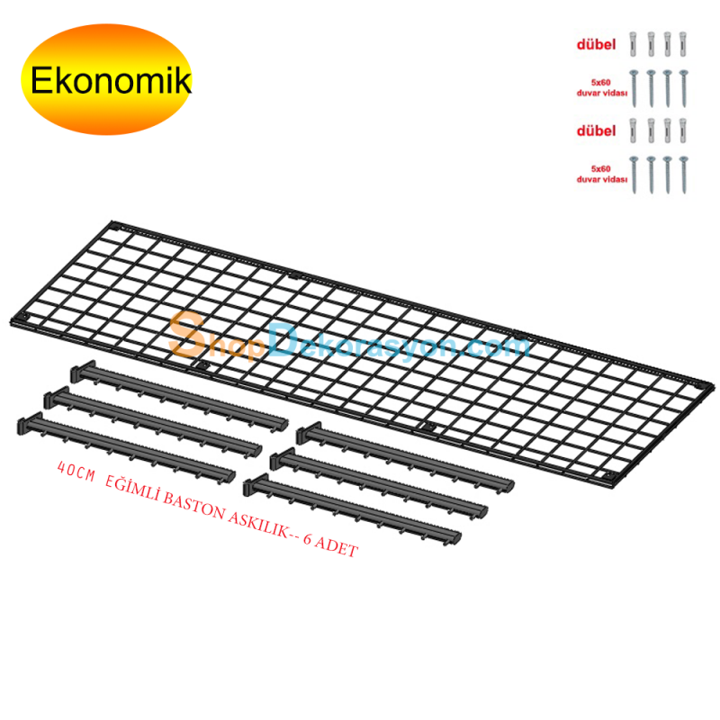 Duvara Tel Izgara Çantalık Standı