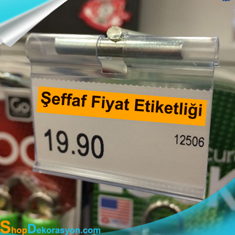 Tel Etiketliği Şeffaf 40mm x 50mm