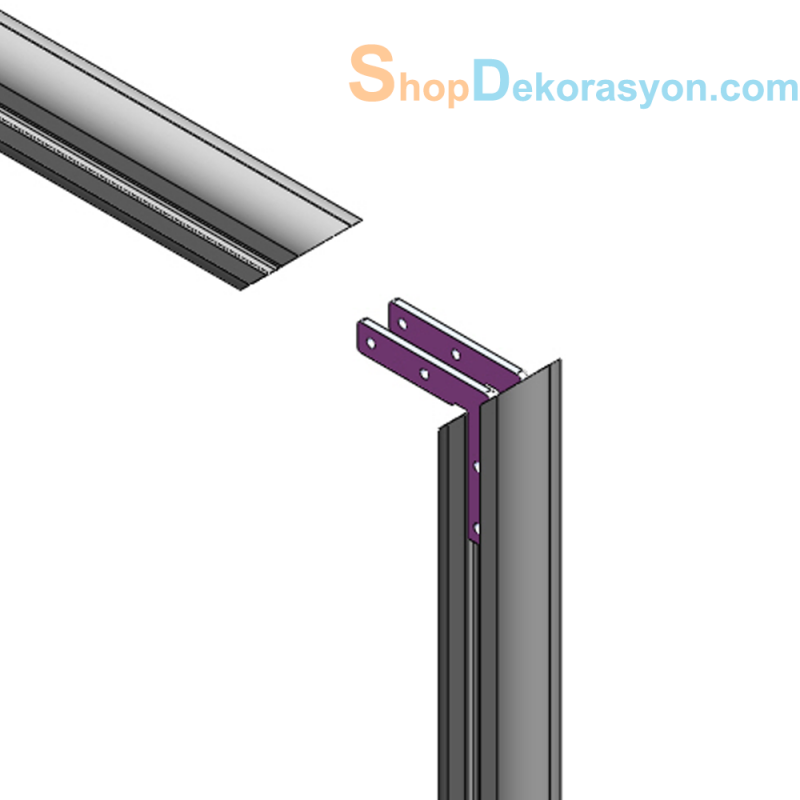 Alüminyum Dikme Köşe Birleştirici L 