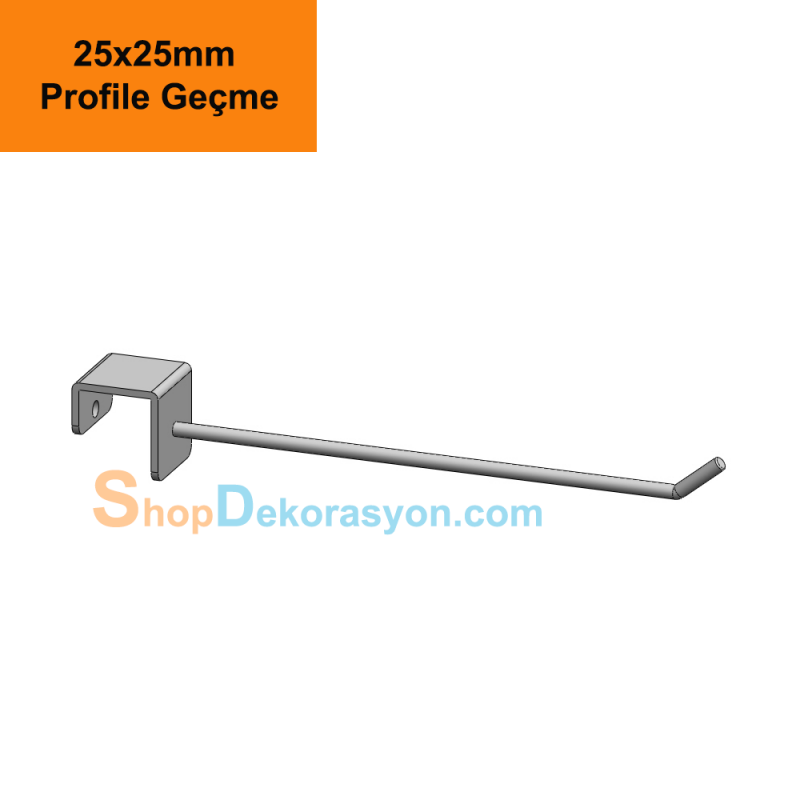 2,5cm Profile Geçme Kanca 20cm