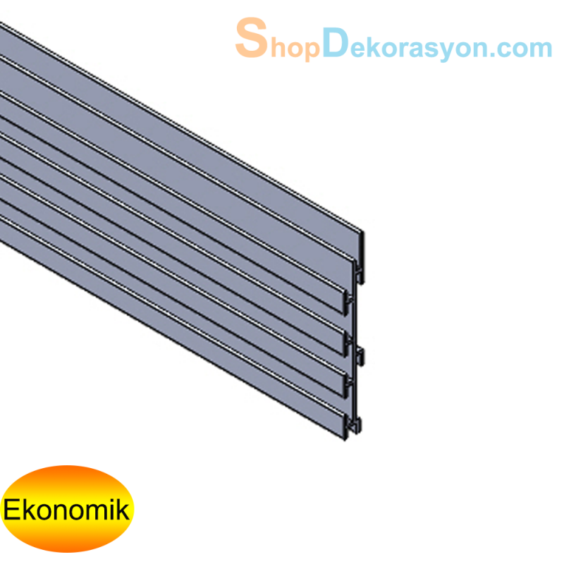Yatay Dar Kanal Panel Alüminyum Duvar Lambri Profili
