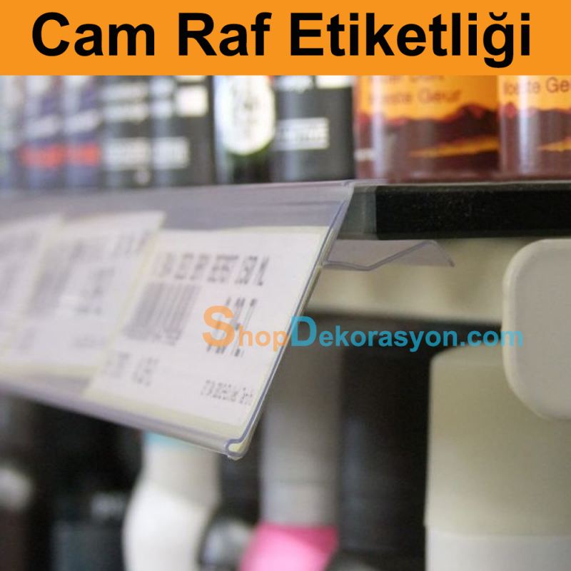 Cam Raf Etiketliği 10cm