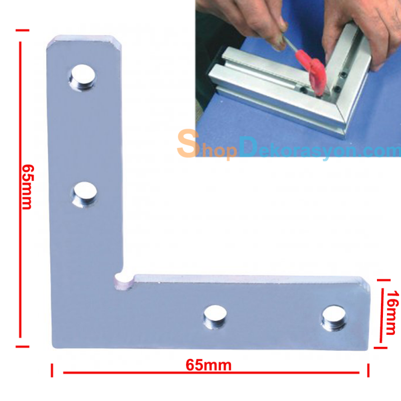 Alüminyum Dikme Köşe Birleştirici L 