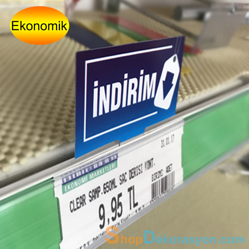 İndirim Baskılı Raf Önü Fiyat Etiketliği