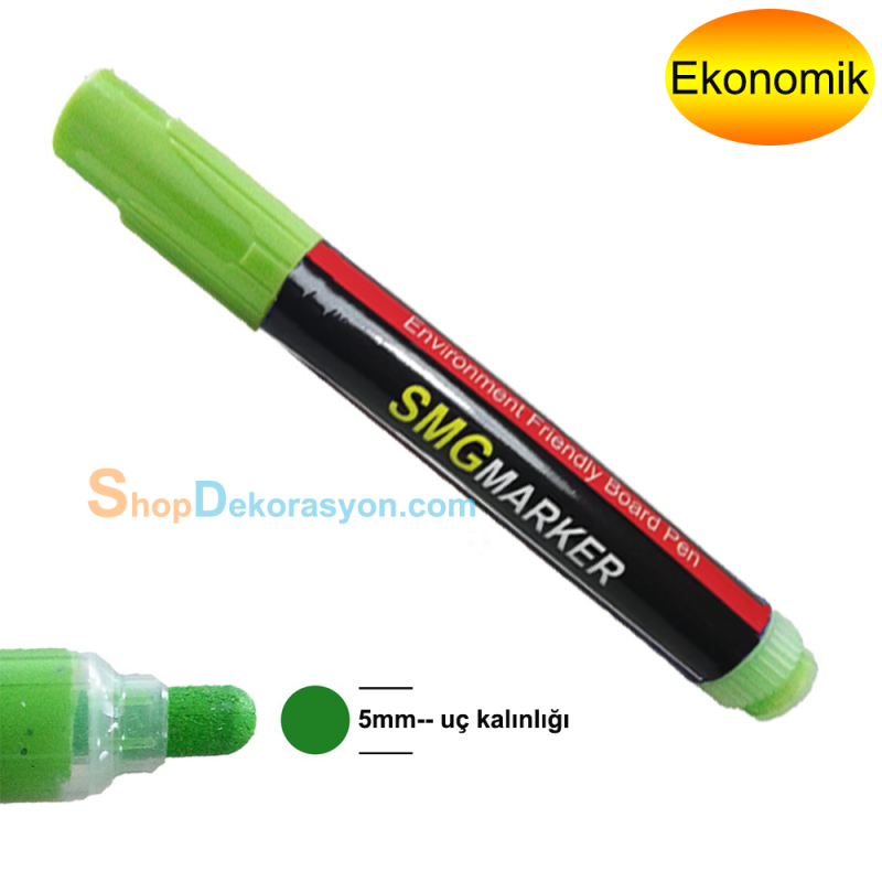 Market İndirim Kağıdı Kalemi, Yeşil