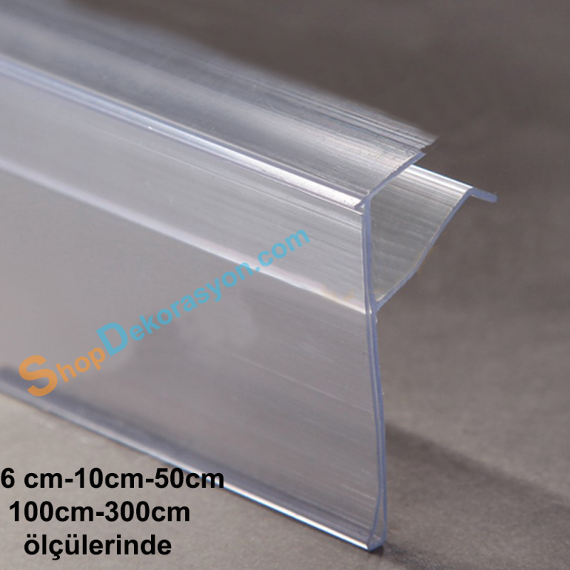 Cam Raf Etiket Tutucu