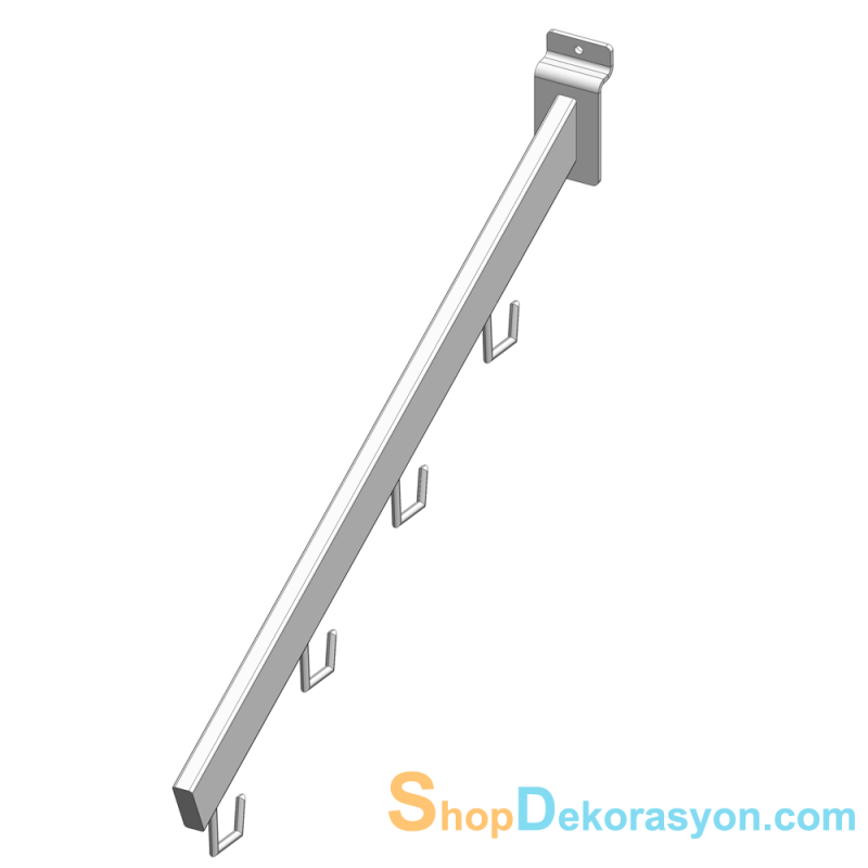 Kanala Geçme Kancalı Eğimli Baston Askılık