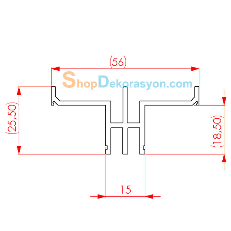 Alüminyum Çiftli Profil