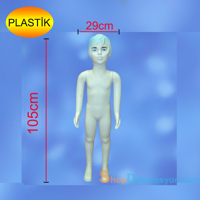 Plastik Çocuk Vitrin Mankenleri 3 - 4 Yaş Kız
