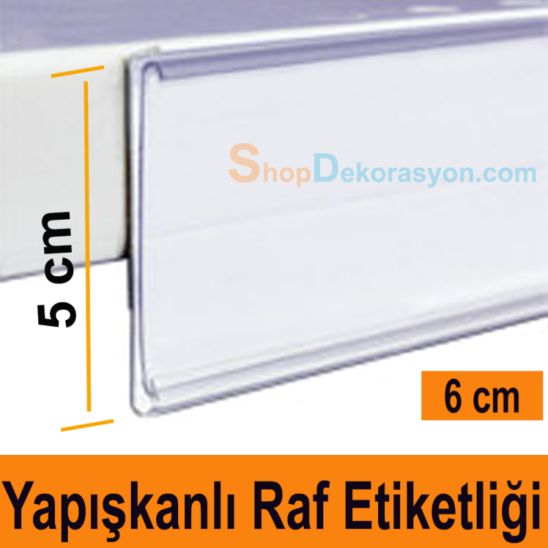 Yapışkan Raf Etiketi H:5cm 
