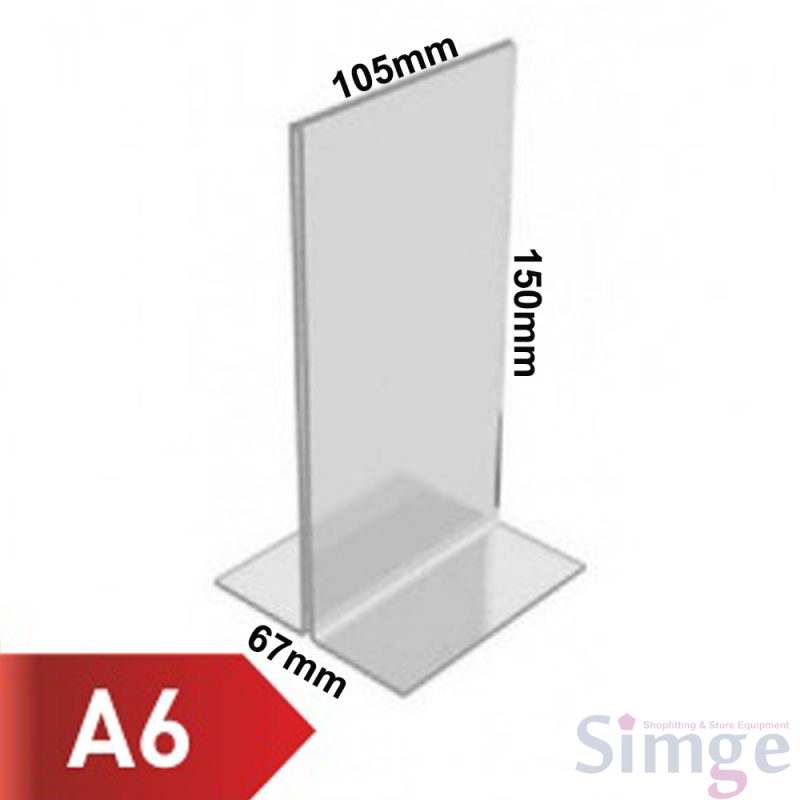 T Pleksi Etiketlik , A6 Ebadında