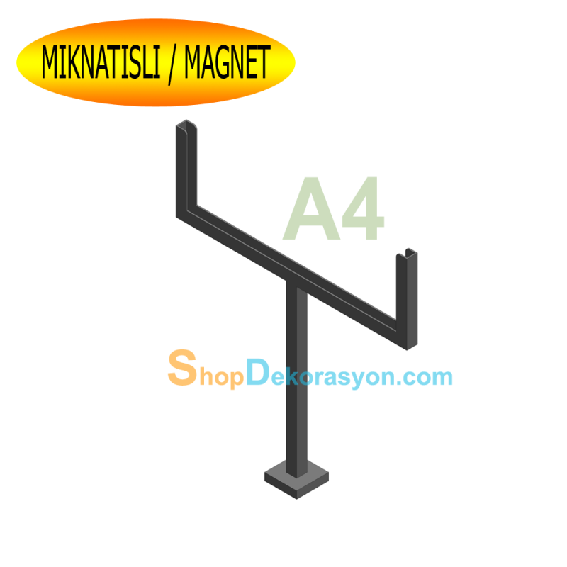 Stand Üstü Mıknatıslı A4 Metal Fiyat Etiketliği