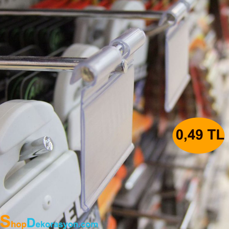 Raf Kancası Fiyat Etiketliği Plastiği