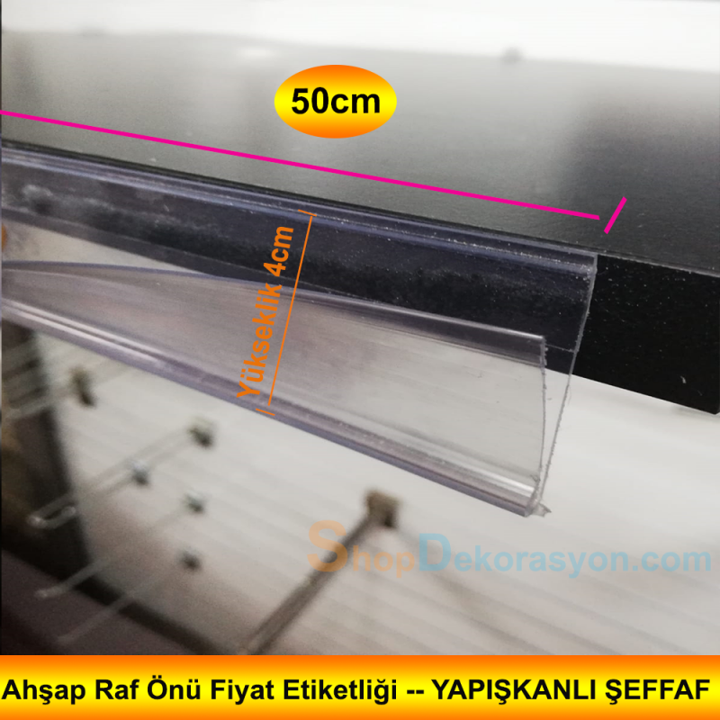 Raf Önü Şeffaf Plastik Fiyat Etiketliği Profili