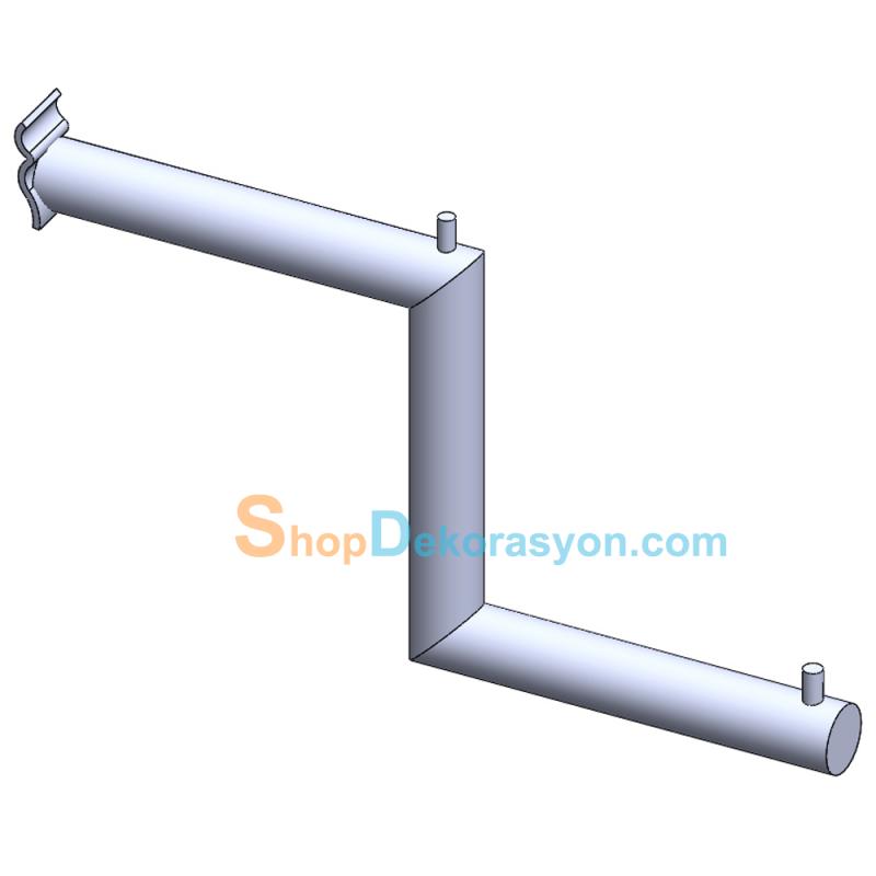 Dalgalı Alüminyum Z Şeklinde Askılık Kolu Baston