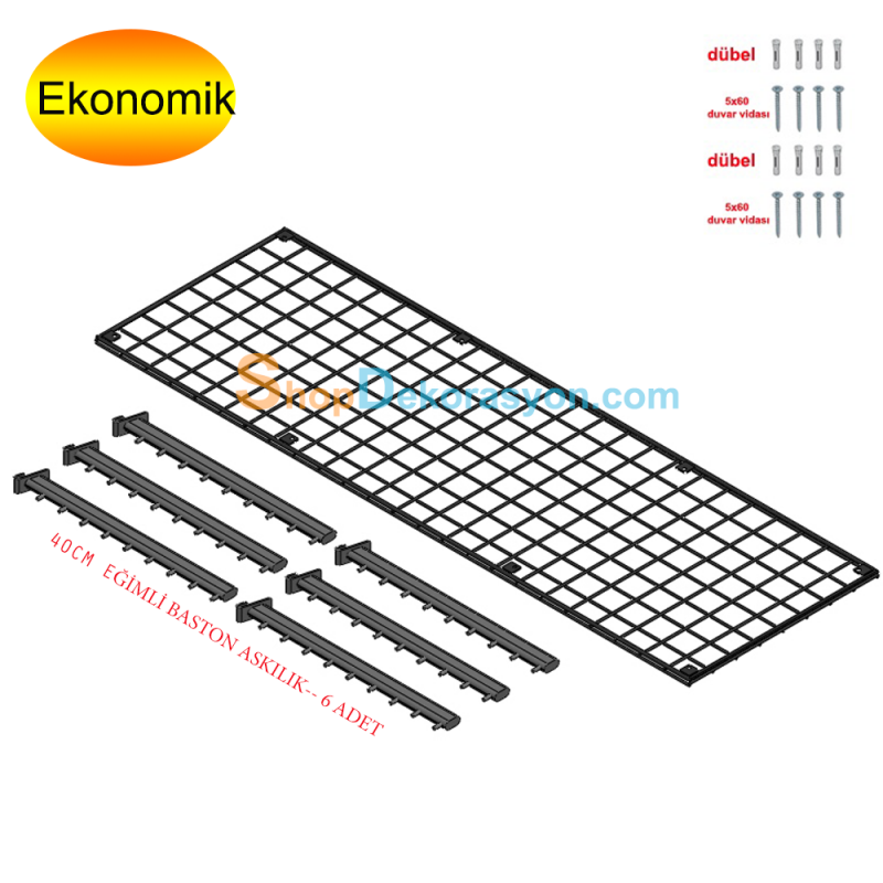 Duvara Tel Izgara Çantalık Standı