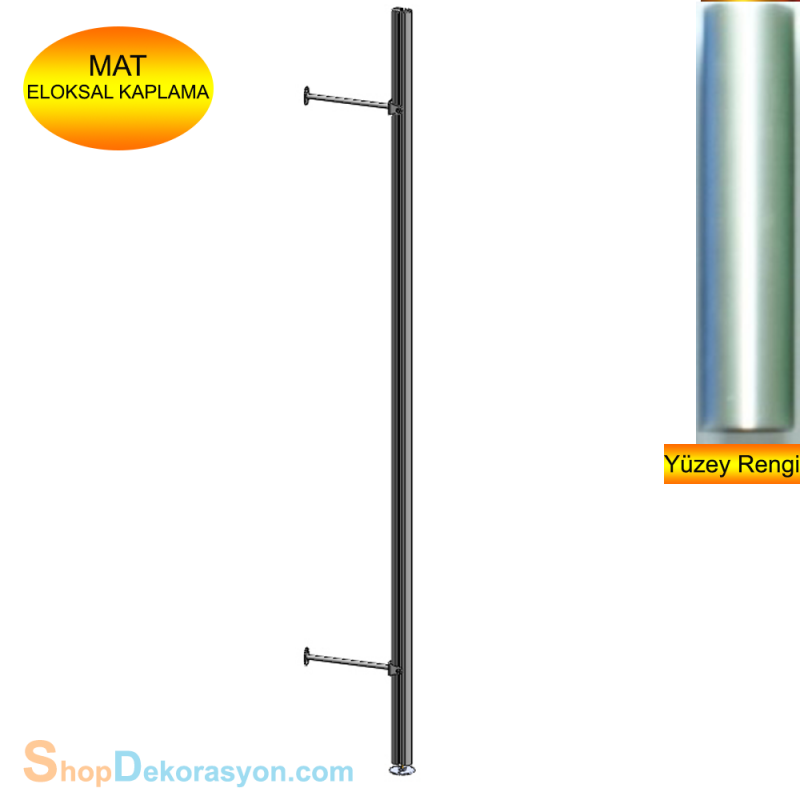 Alüminyum Mağaza I Tipi Duvar Önü Dikmesi, Mat Eloksal