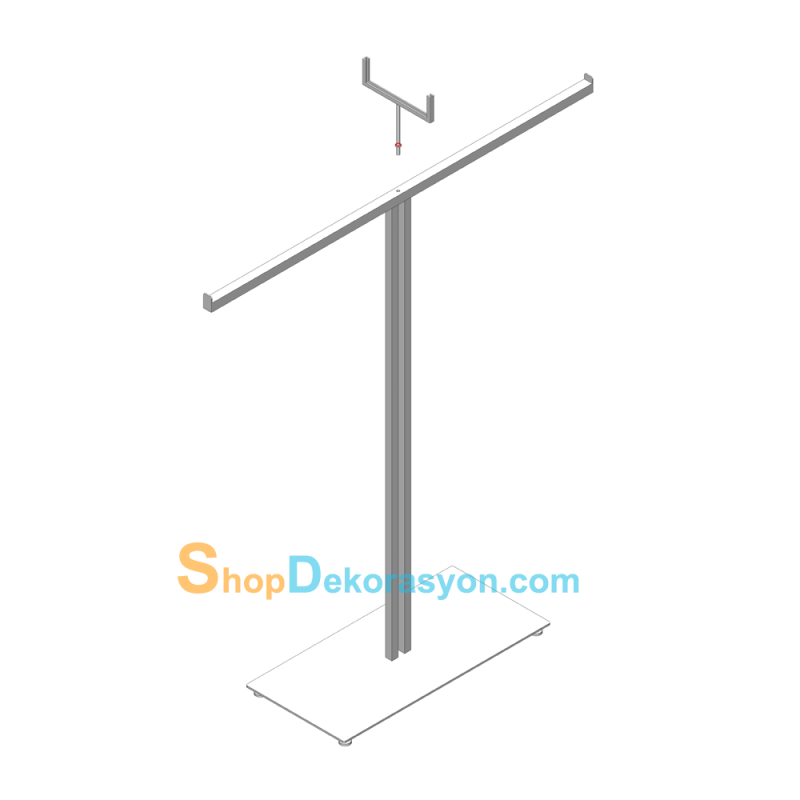 Mağaza Orta Elbise Askı Standı