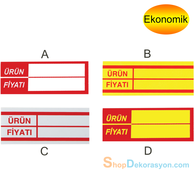 Silinebilir Market Raf Etiketi