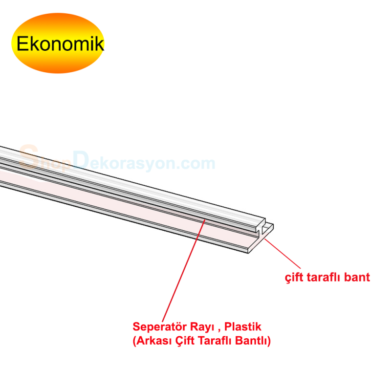 Seperatör Rayı Yapışkanlı