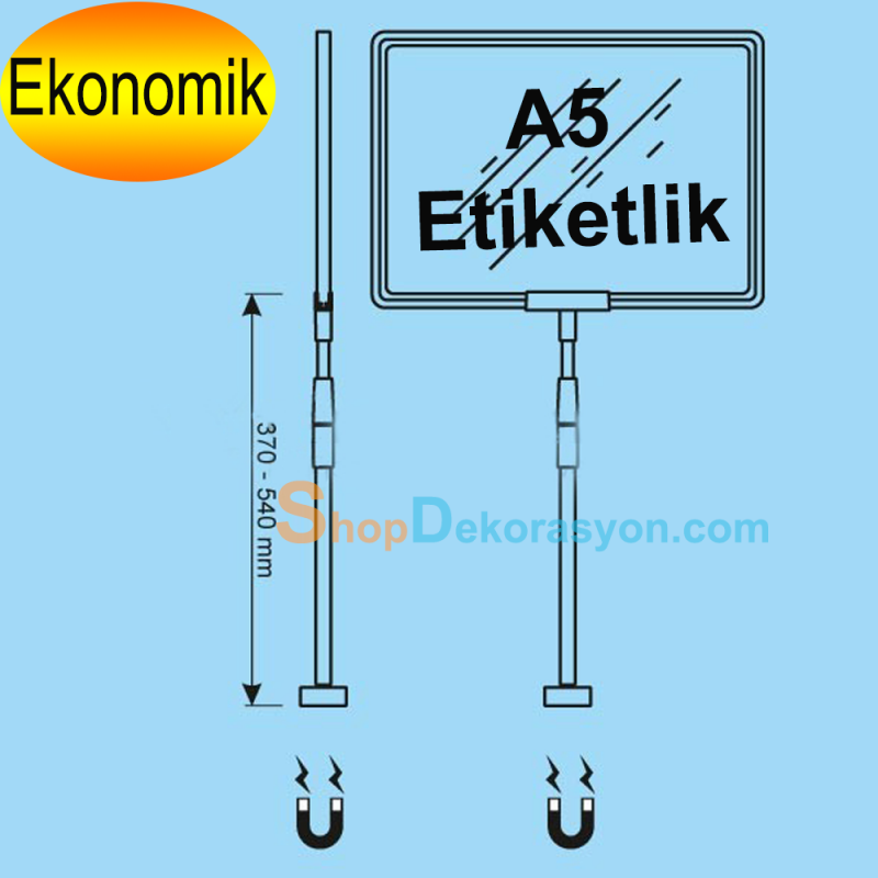 Mıknatıslı Fiyatlık Tutucu Borusu, A5