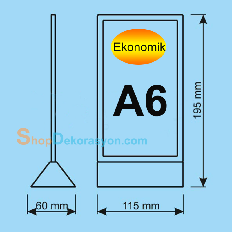 Masa Üstü Dikey Föylük , Etiketlik A6