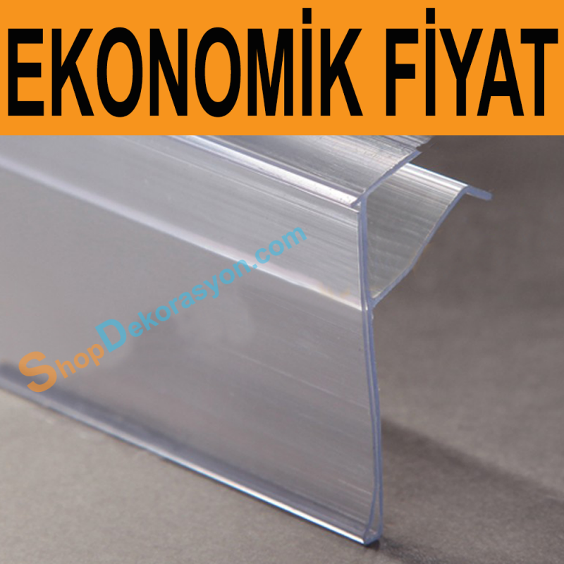 Cam Raf Etiket Tutucu