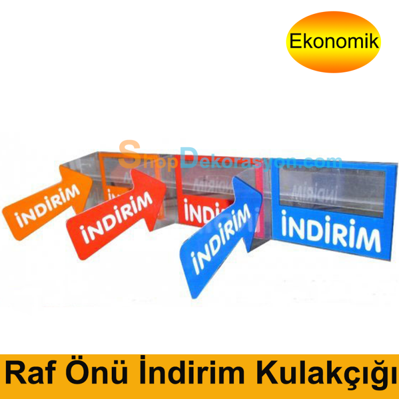 İndirim Raf Önü İkaz Kulakçığı Pvc