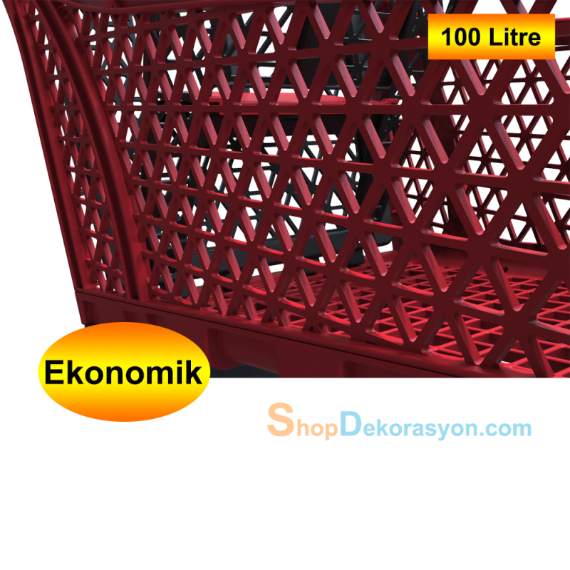 Plastik Market Arabası 100 LT