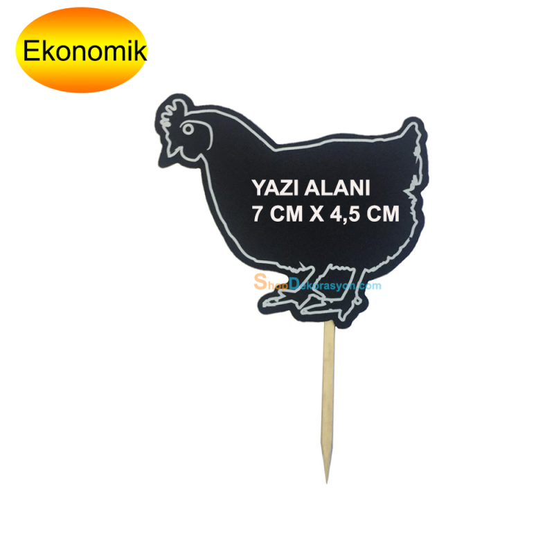 Ahşap Saplamalı Tavuk Figürlü Şarküteri Fiyatlıkları